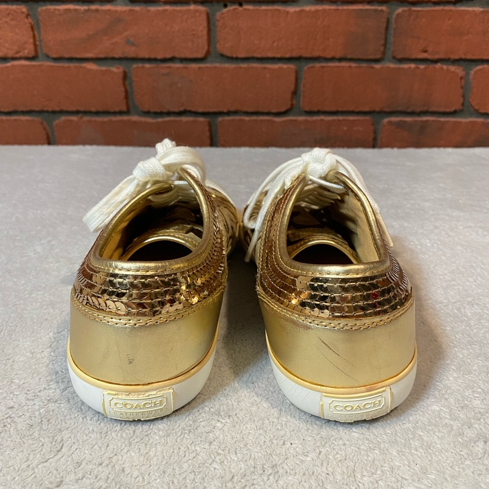 Coach Zorra Sneakers Gold Women’s‎ Size 6B - Picture 2 of 7